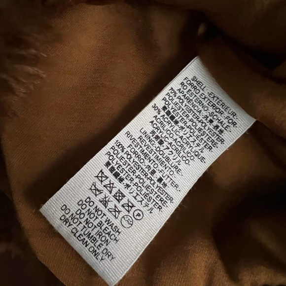 Free People Faux Fur Oversized Jacket Size Medium Brown - Picture 13 of 13